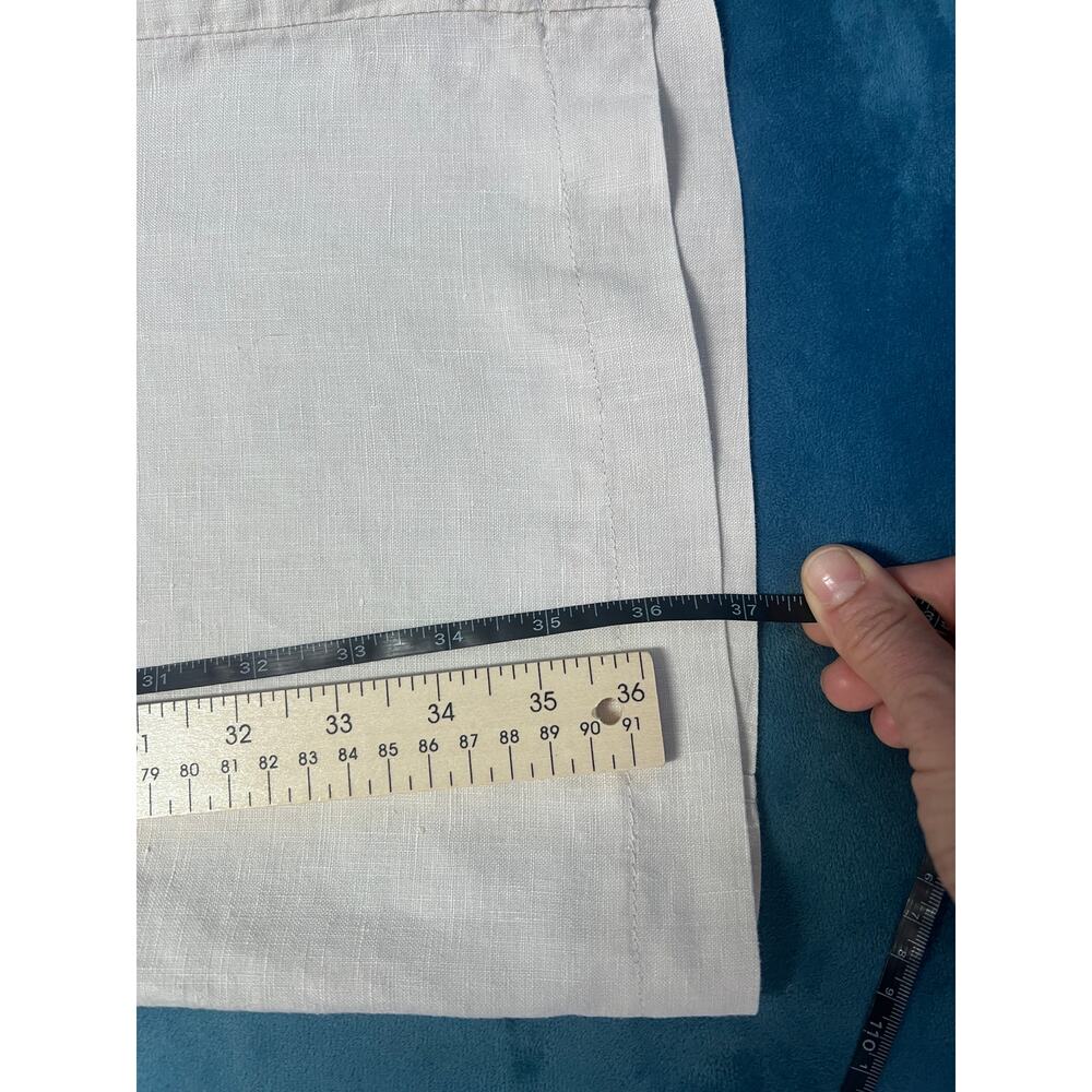 Joie 100% Linen Pants Women Size 4 Beige Drawstring Wide Leg Casual Summer - Picture 10 of 10